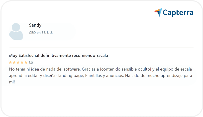 Reseña de cliente Escala