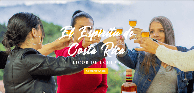  Ilustración de un header con un call to action contrastado con color