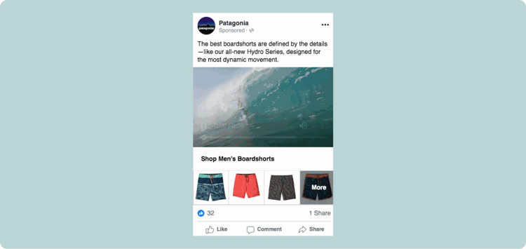 Ilustración en referencia a Patagonia como ejemplos de los mejores anuncios publicitarios en Facebook Ads