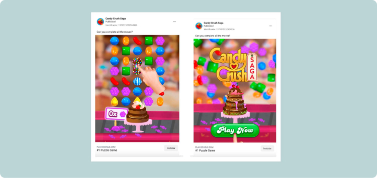 Ilustración en referencia a Candy Crush Saga como ejemplos de los mejores anuncios publicitarios en Facebook Ads
