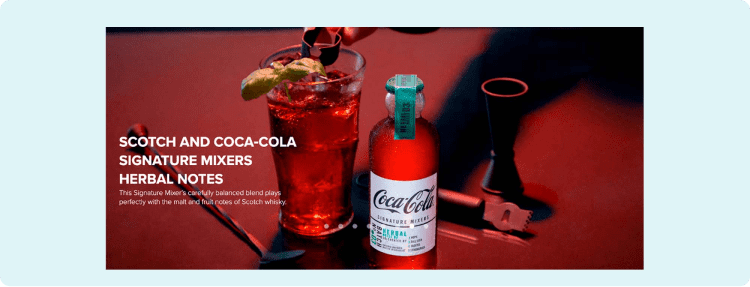 Ilustración en referencia a Coca Cola Mixers como ejemplo de estrategias de marketing de crecimiento