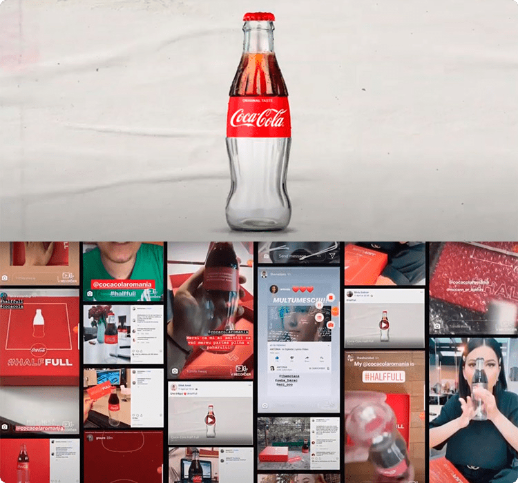 Ilustración de Coca Cola en referencia a ejemplos de campañas publicitarias exitosas