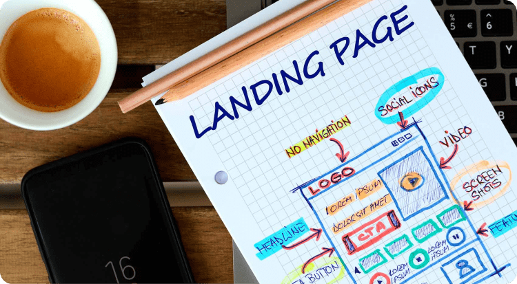 Ilustración en referencia a los elementos de una Landing Pages exitosa