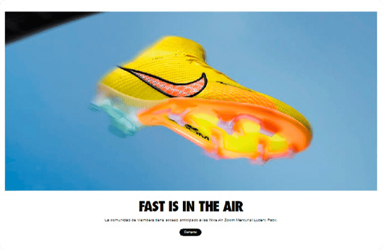 Ilustración de Nike en referencia a ejemplos de Landing Pages para venta de productos